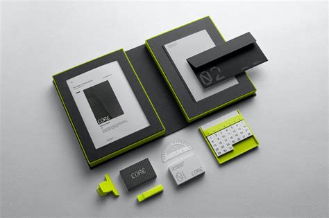 高级品牌VI设计延展名片画册信纸办公样机贴图ps分层素材下载Core Branding Mockup Kit-我的设计作品展示