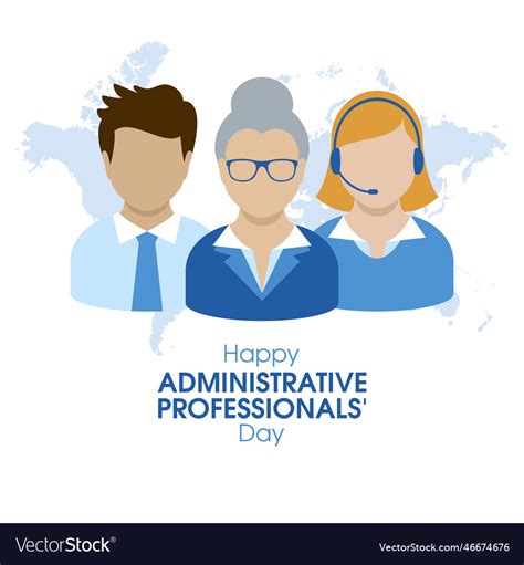 Administrative professionals day poster Royalty Free Vector