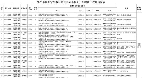 2023年度安庆怀宁县公开招聘新任教师公告