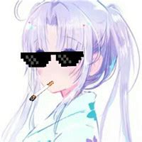 墨镜甜美女生头像动漫