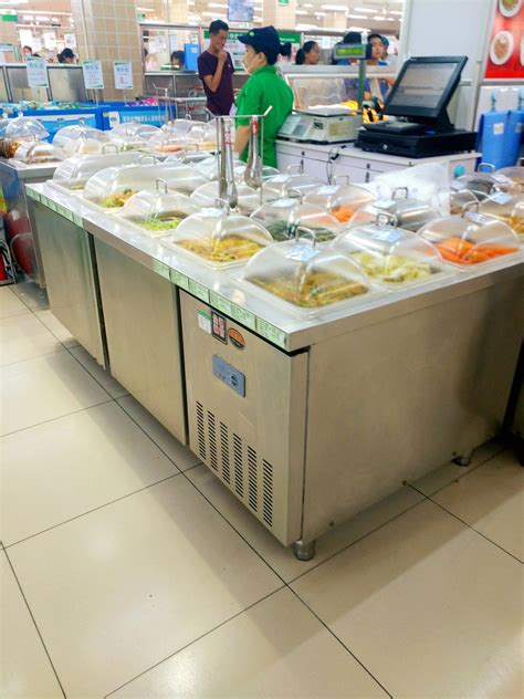 火锅店调料台调味小料台双面弧型转角酱料台餐厅自助水果凉菜台柜-阿里巴巴