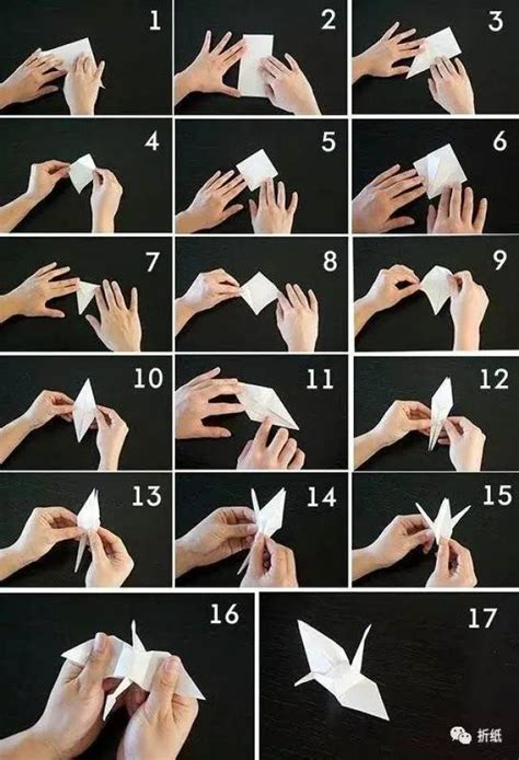 简单的折纸千纸鹤教程,学折千纸鹤,折千纸鹤的_大山谷图库