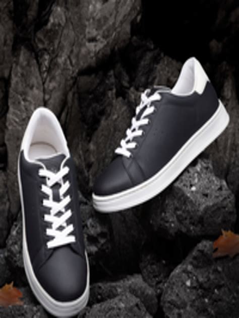 Buy Roadster Men Navy Blue Solid Sneakers - Casual Shoes for Men ...