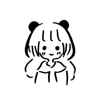 简笔画可爱女生头像古风