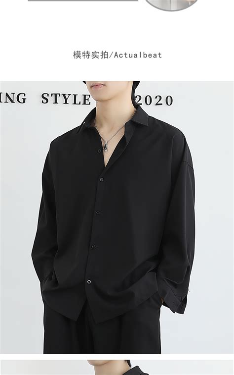 黑色衬衫领开衫休闲长袖针织衬衫