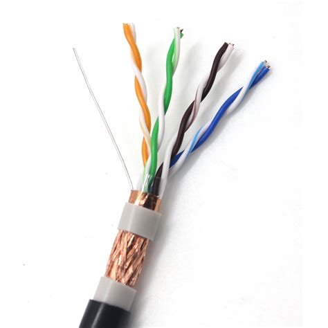超五类网线 无氧铜双屏蔽 SFTP双绞线0.5纯铜网络线-阿里巴巴