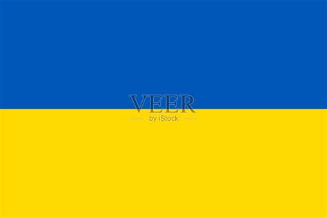 乌克兰国旗。乌克兰官方国旗，比例和颜色正确。长方形的两个相等的水平条纹:上蓝色和下黄色。平的图标。纹理贴图插画图片素材_ID ...