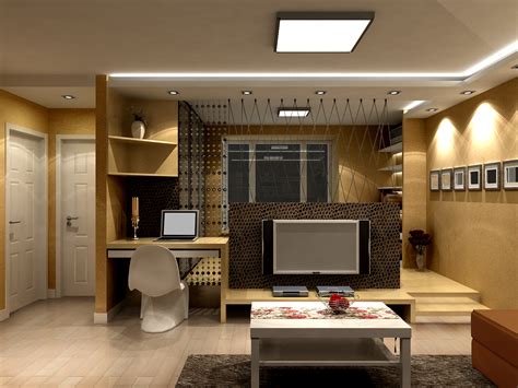 现代简约一居室45平米6万-单身公寓装修案例-北京房天下家居装修网