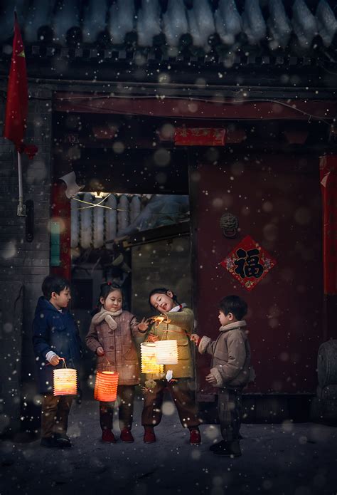 北京雪打灯笼