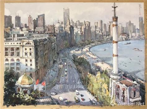 【已售可订】郭莹 《城市记忆-上海外滩》 布面油画 - 风景 - 99字画网