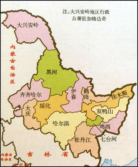 黑龙江的地图图片