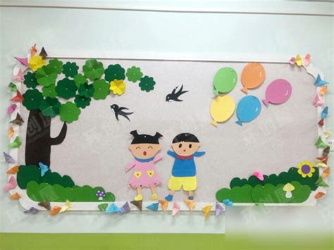 幼儿园春天主题墙布置图片4张_环创屋