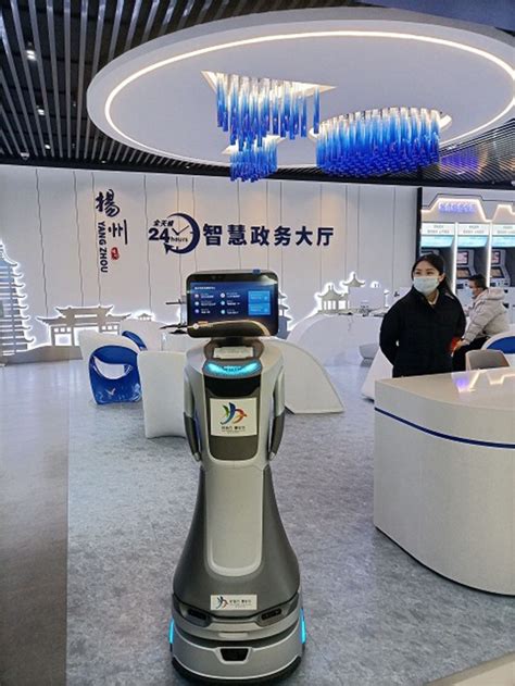 江苏扬州：智慧政务大厅萌新机器人“当家”自助服务“不打烊”_我苏网