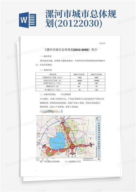 漯河市城市总体规划(2012-2030)-Word模板下载_编号qjaazwvd_熊猫办公