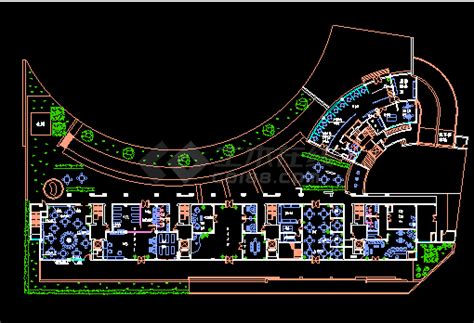 某大型商场整体CAD建筑平面布置设计图纸_商业建筑_土木在线