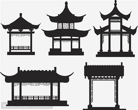 中国传统建筑亭的手绘系列_亭台楼阁_中国古风图片大全_古风家
