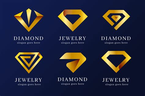 六个创意钻石logo矢量素材(AI/EPS/PNG)_dowebok