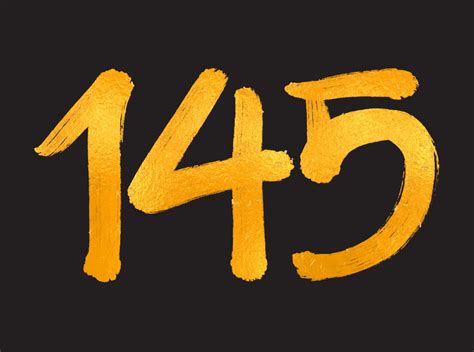 145 Number logo vector illustration, 145 Years Anniversary Celebration ...