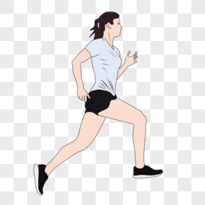跑步的女生元素素材下载-正版素材401347064-摄图网