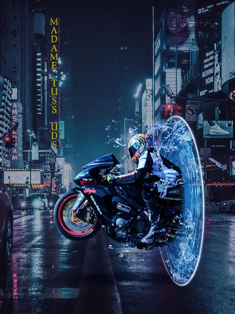 酷炫科幻传送门摩托车|平面|海报|蓝蓝蓝的天啊 - 原创作品 - 站酷 (ZCOOL)