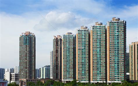 香港的住房建筑民众城市天空土地房子窗户家庭蓝色绿色高清图片下载-正版图片321693918-摄图网