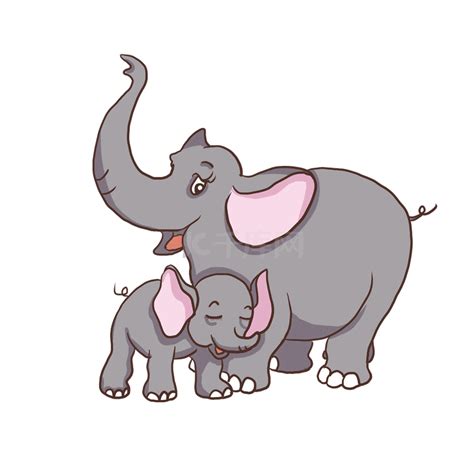 卡通大象装饰素材图片免费下载-千库网