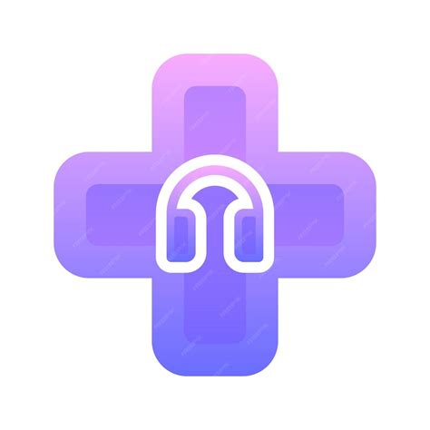 Premium Vector | Headphone medical gradient logo design template icon