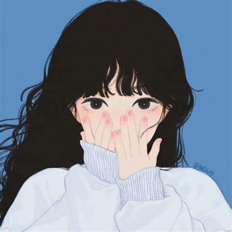 绘画情侣头像温柔女生