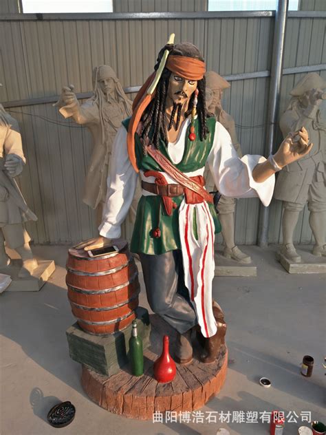 玻璃钢雕塑_现货杰克加勒比海盗雕塑人物主题餐厅酒吧雕塑摆件 - 阿里巴巴