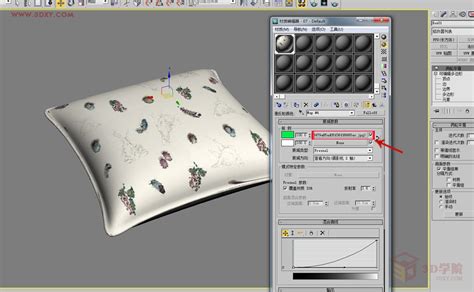 3D MAX方形抱枕布料材质的制作方法 - 羽兔网