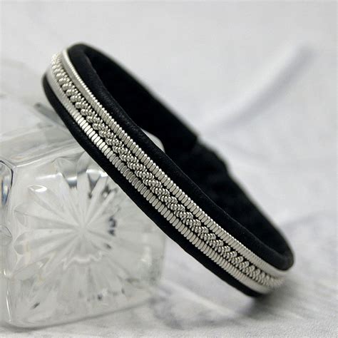 Narrow genuine leather bracelet. Sami Scandinavian jewelry. - Inspire ...