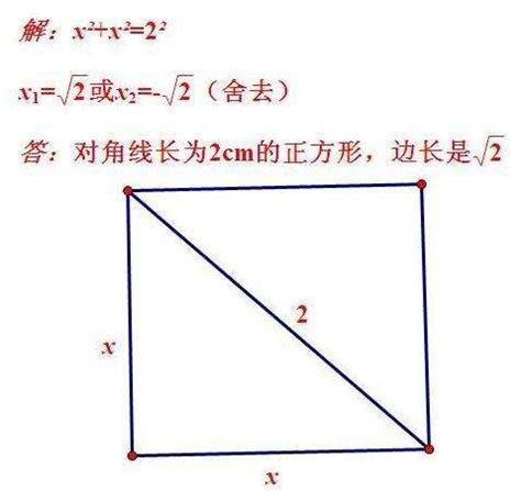 知道正方形的对角线，怎样求边长-百度经验