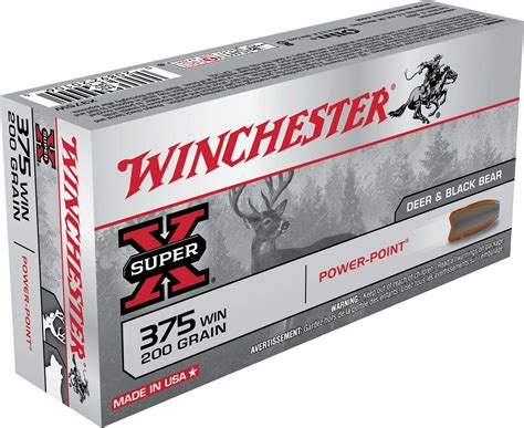 Winchester Ammo X375W Super-X 375 Win 200 gr Power-Point (PP) 20 Bx/ 10 Cs | Range USA