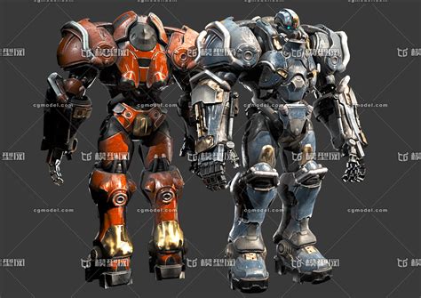 PBR次时代科幻未来宇宙太空机甲战士外骨骼装甲-CG模型-微元素 - Element3ds.com!