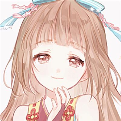 甜美女生头像齐刘海动漫