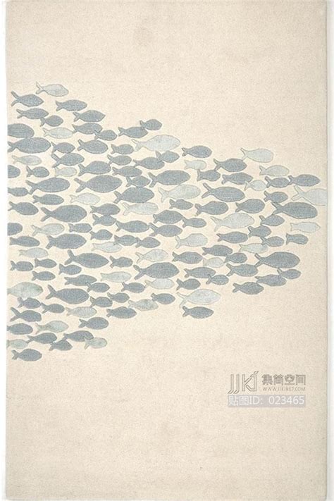 新中式鱼鱼群图案地毯贴图 (8)材质贴图下载-【集简空间】「每日更新」
