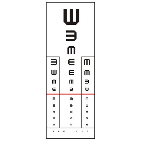 Villás előlap 3m-es látásvizsgáló táblához - Winterthur Medi