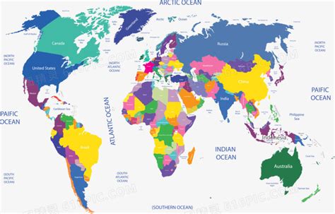 世界地图国家图片