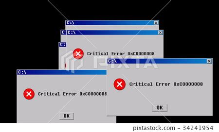 Critical error. Old interface design - Stock Illustration [34241954 ...