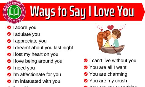 150 Cute Ways to Say "I Love You" in English • 7ESL