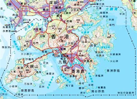 香港有什么市，香港区域划分图（香港特别行政区地图）_犇涌向乾