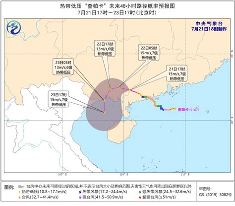 2021年第7号台风查帕卡最新路径预报图（附发布系统入口）- 珠海 ...