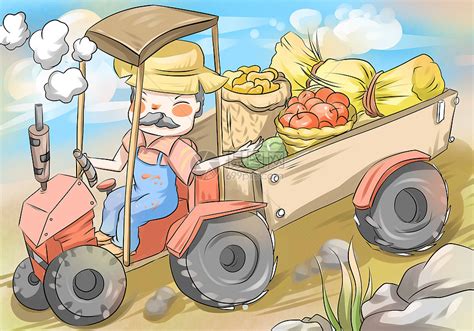 辛勤劳动的农民插画图片下载-正版图片400121999-摄图网