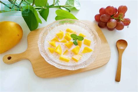 牛奶芒果西米露的做法步骤图，怎么做好吃 - 君之博客|阳光烘站