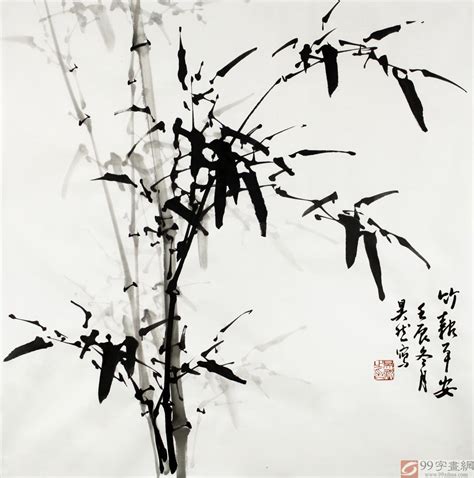 国画经典竹子图片大全，有意境的竹子水墨画欣赏 - 乐山市美术馆