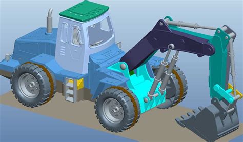 挖掘机PROE设计-免费机械三维模型设计软件下载-莫西网