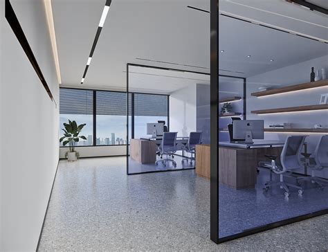 西安现代简约办公室装修设计图|空间|室内设计|西安办公室装修 - 原创作品 - 站酷 (ZCOOL)