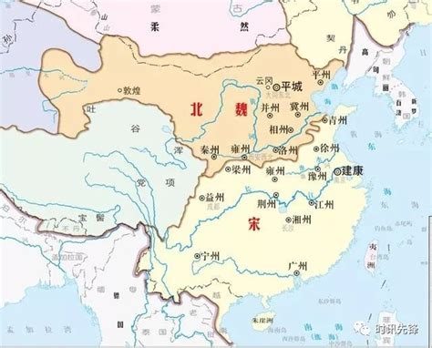 南北朝地图图片