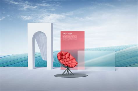 创意蓝天风景未来视觉海报设计模板 (psd)素材免费下载 - 摄视觉