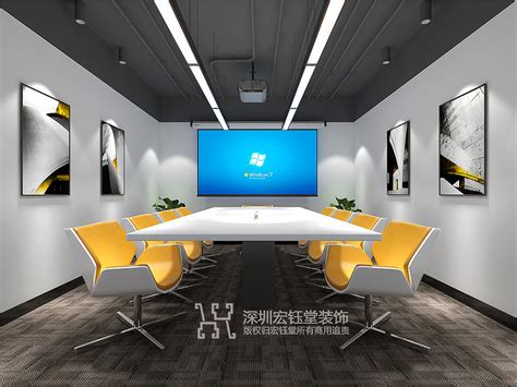 2019科技风办公室装修案例-办公室装修效果图-成都朗煜公装公司